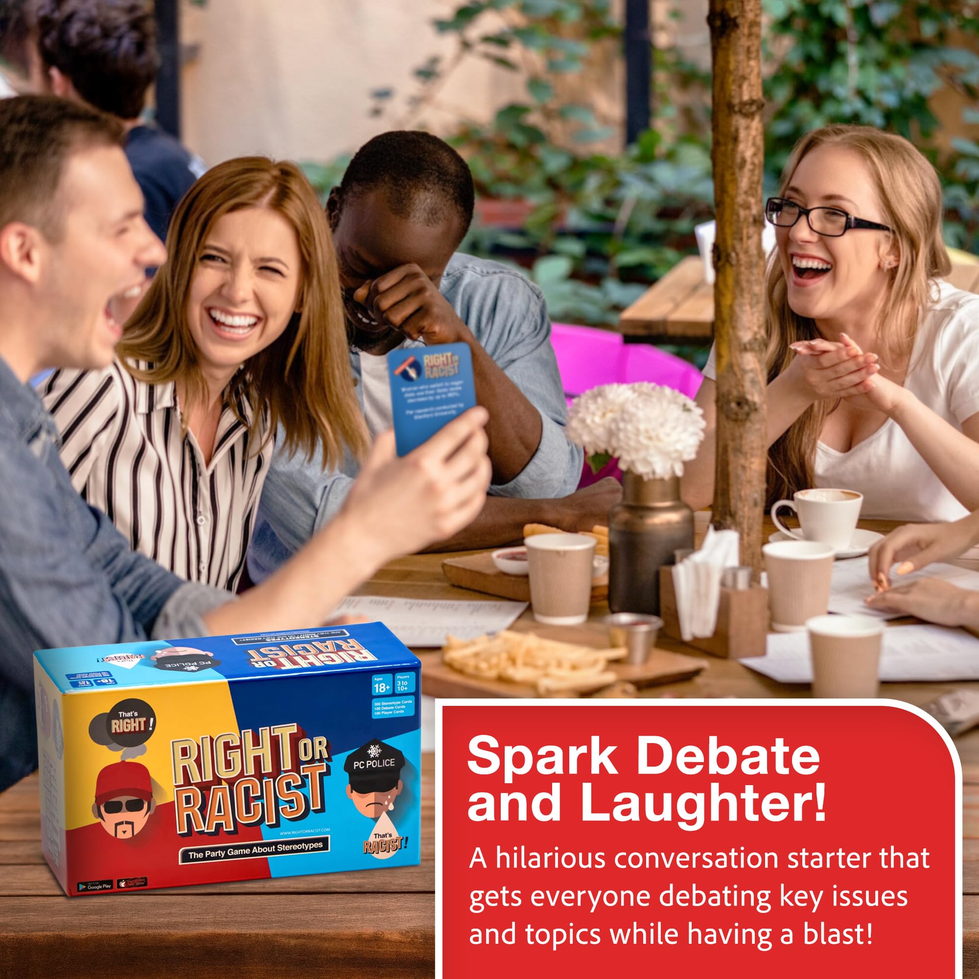 Right or Racist Card Game, Gag Gift with Hundreds of Trivia and Debate Cards, Funny Gag Gifts for Secret Santa or White Elephant, Games for Men and Women, 3 to 10+ Players