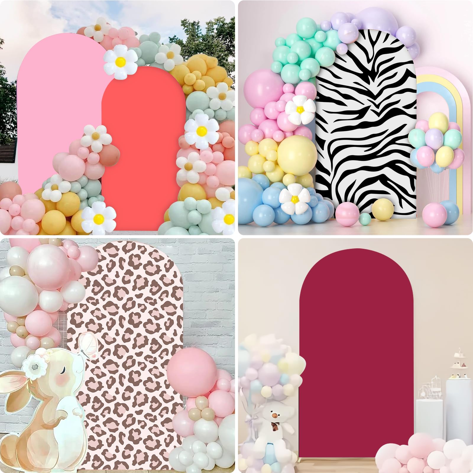 Custom Arch Cover Wedding Birthday 7.2Ft 6.6Ft Personalized Photo Arch Cloth Customized Arch Backdrop Cover for Party Wedding Holiday Birthday Exhibitions, 4~7.2 FT