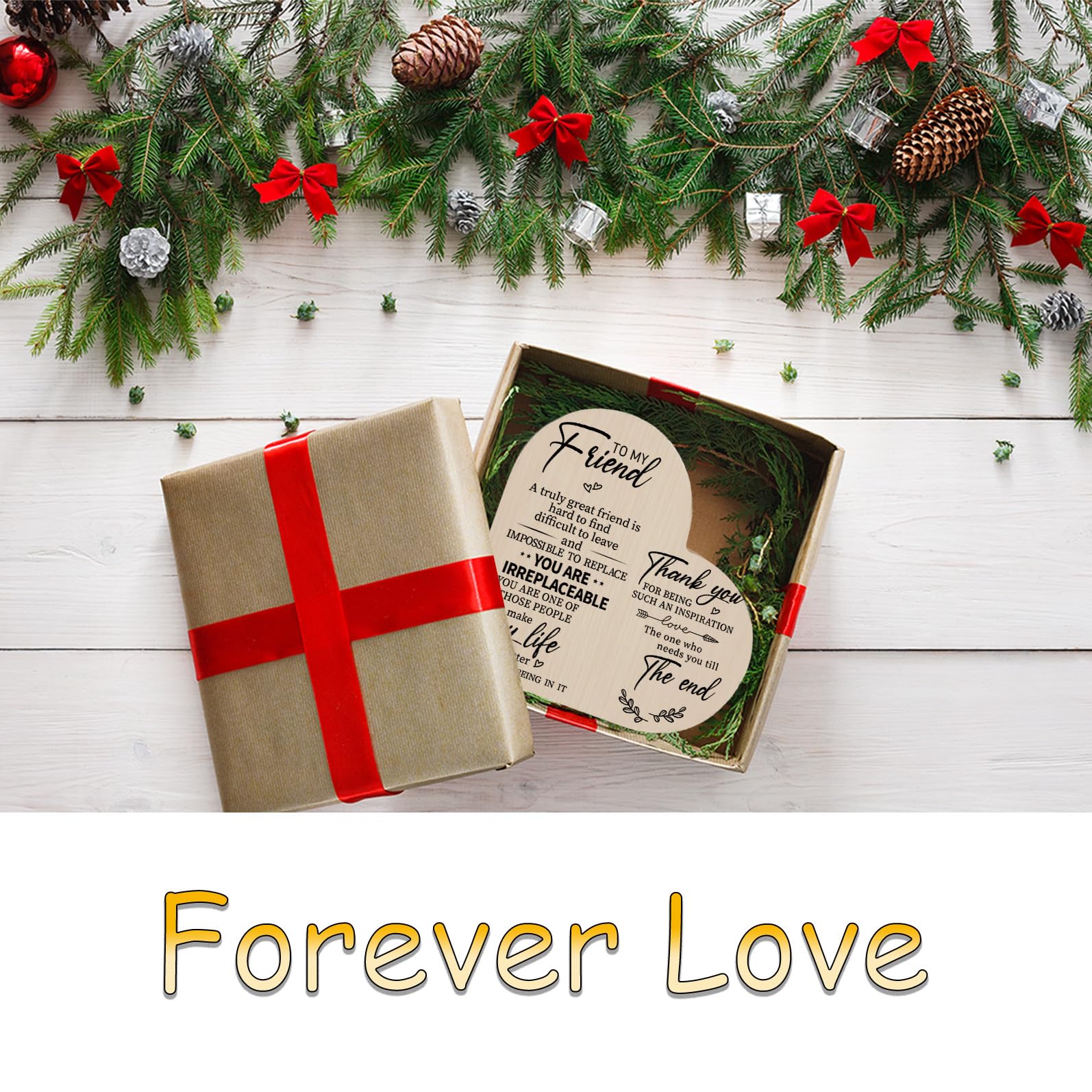 Wooden Candle Holders-to My Friend,You are IRREPLACEABLE, Thank You for Being My Unbiological Sister.Women Female Girl Friends Personalized Custom Friendship Birthday Gift