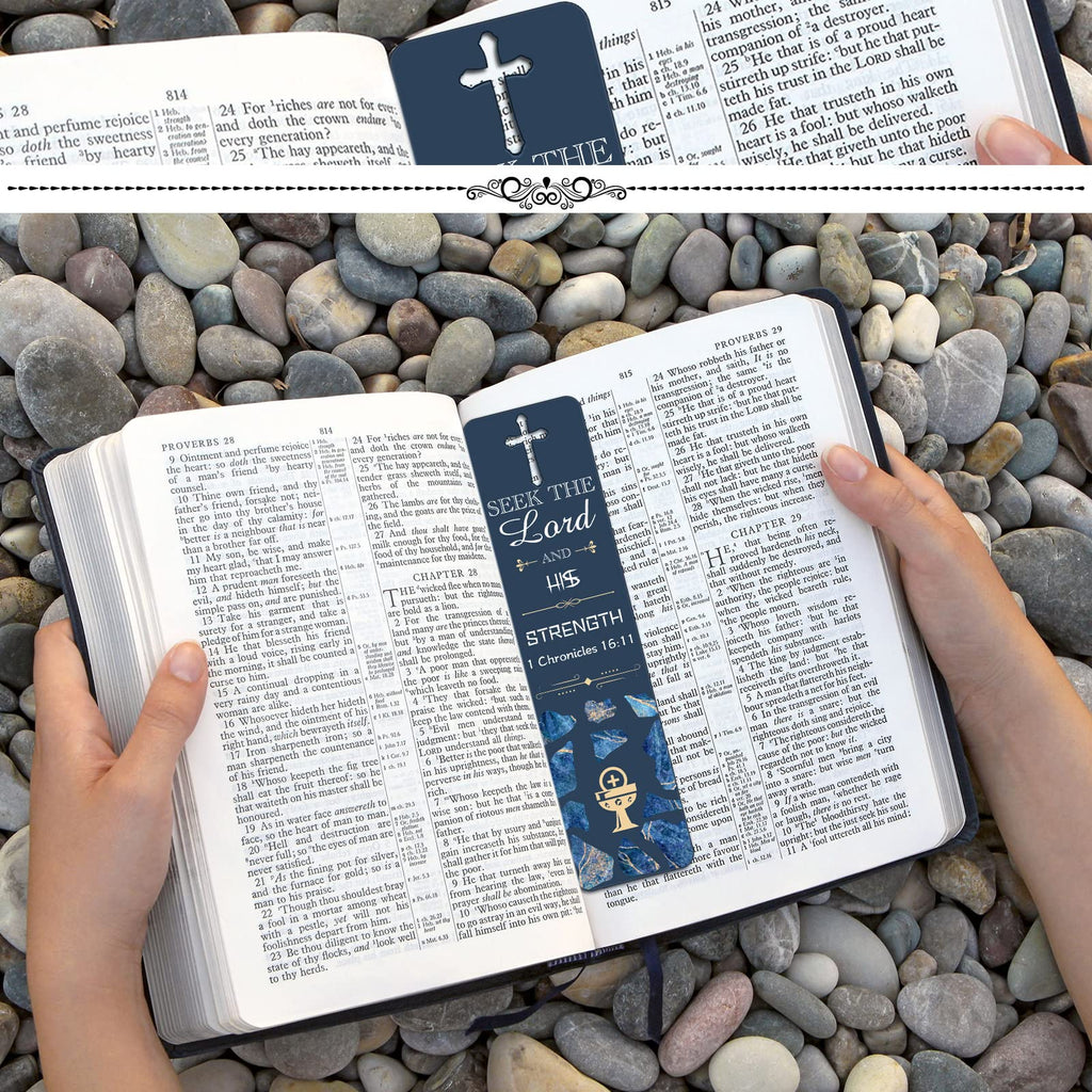 120 Pieces Bible Verses Bookmarks with Hollow Cross Christian Bookmarks for Church Gifts Inspirational Book Markers Religious Bookmarks Gifts Reading Reward Scripture, 30 Style
