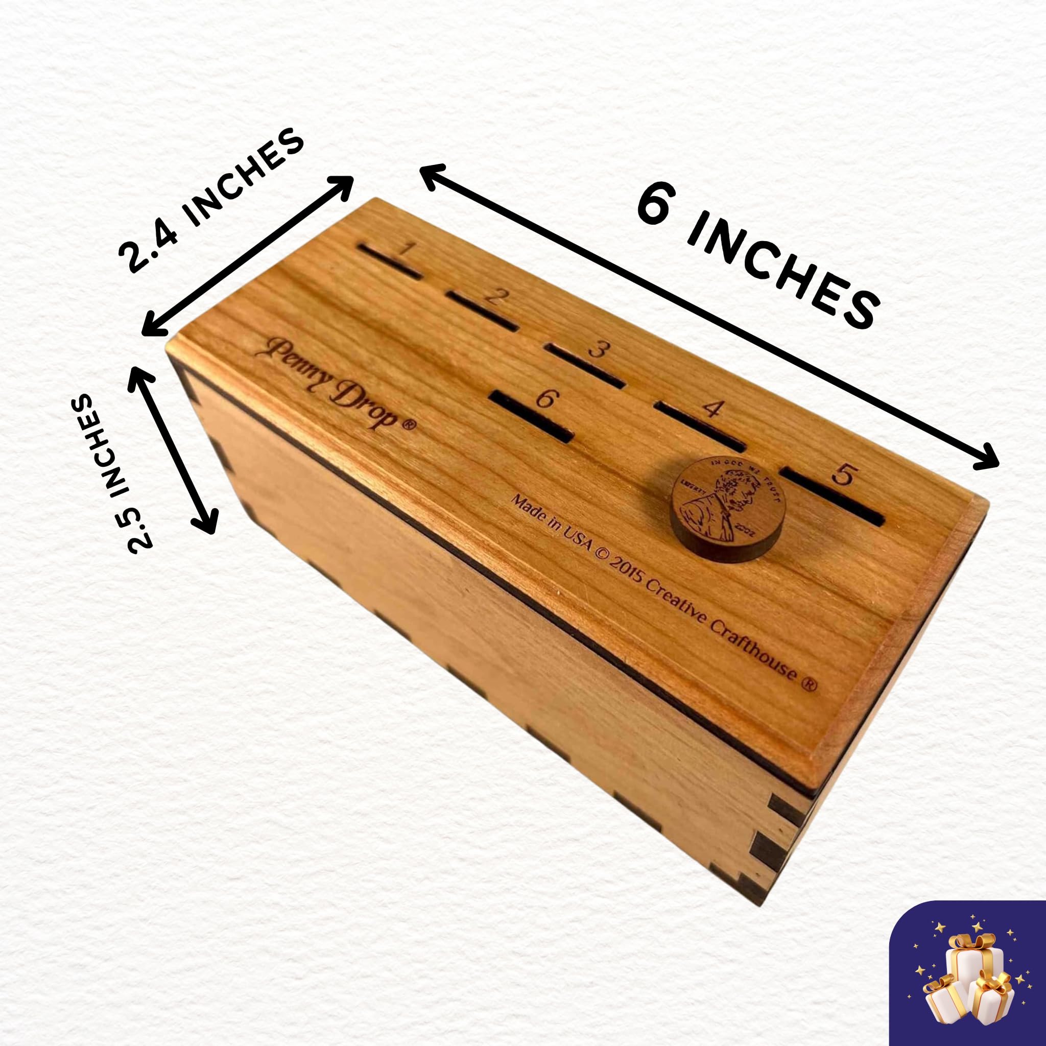 Personalized Penny Drop Game Premium - Personalizable with Laser Engraved Name - Made in the USA by Creative Crafthouse