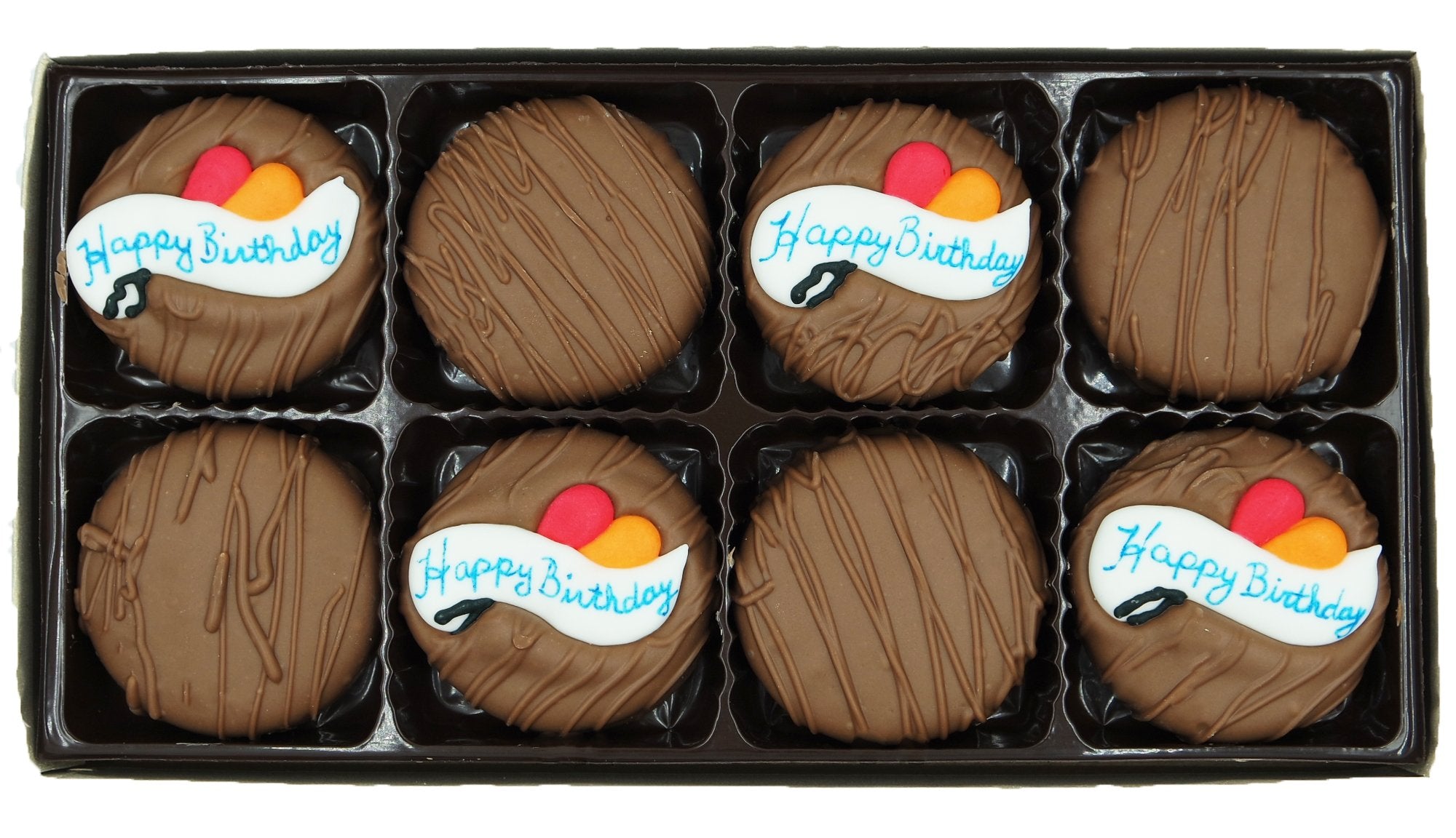 Philadelphia Candies Milk Chocolate Covered OREO Cookies, Happy Birthday Gift Net Wt 8 oz