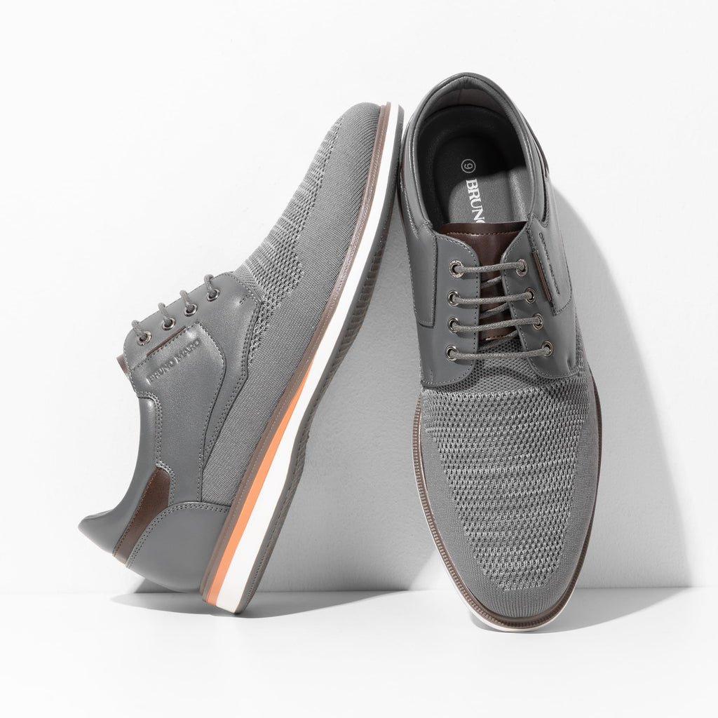 Bruno Marc Men's Mesh Casual Dress Shoes Breathable Oxfords Sneakers LG19008M-2,Size 11,Grey-2,SBOX2409M