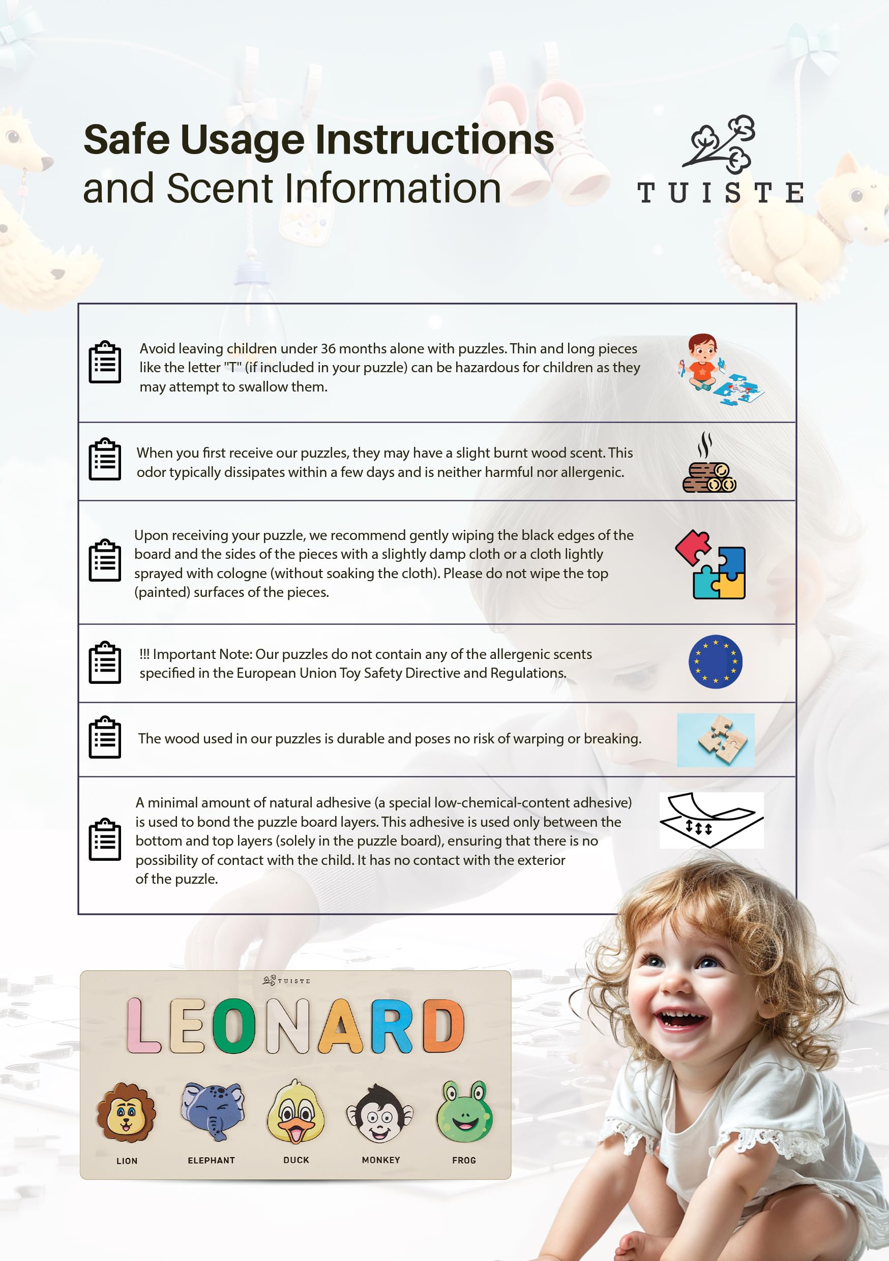 Personalized Name Puzzle for Toddlers 1-3, Customized Baby Girl Gift, Custom Baby Boy Gift, Montessori Wooden Name Puzzle for Kids, Custom Baby Stuff, Baby Nursery Room Decor