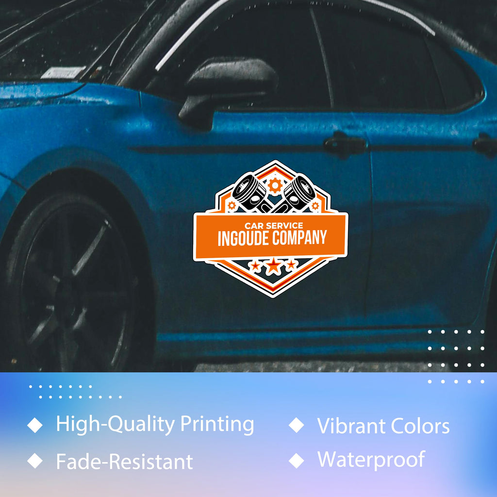 BillyPrint Die Cut Reflective Custom Car Magnet for Business | Personalized Logo, Text, and Image Magnetic Signs for Vehicles | Effective Advertising Signs | Various Size&Shape | Weather-Resistant