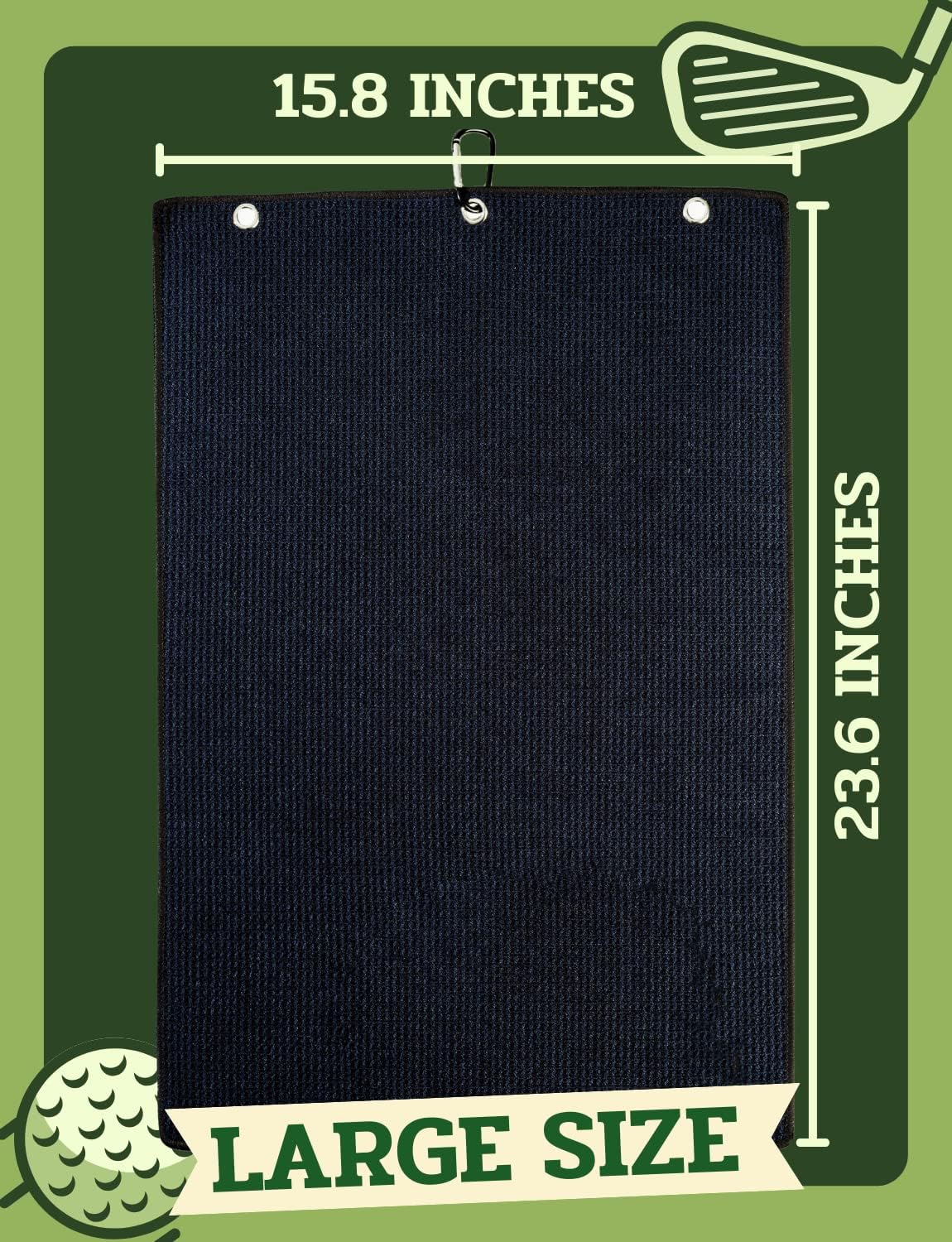 CybGene Golf Towels Gift, Monogrammed Golf Towels for Golf Bags for Men and Women on National Golf Day, Retirement, Birthday, and Christmas, 16”x 24” Microfiber Golf Towel - Initial J