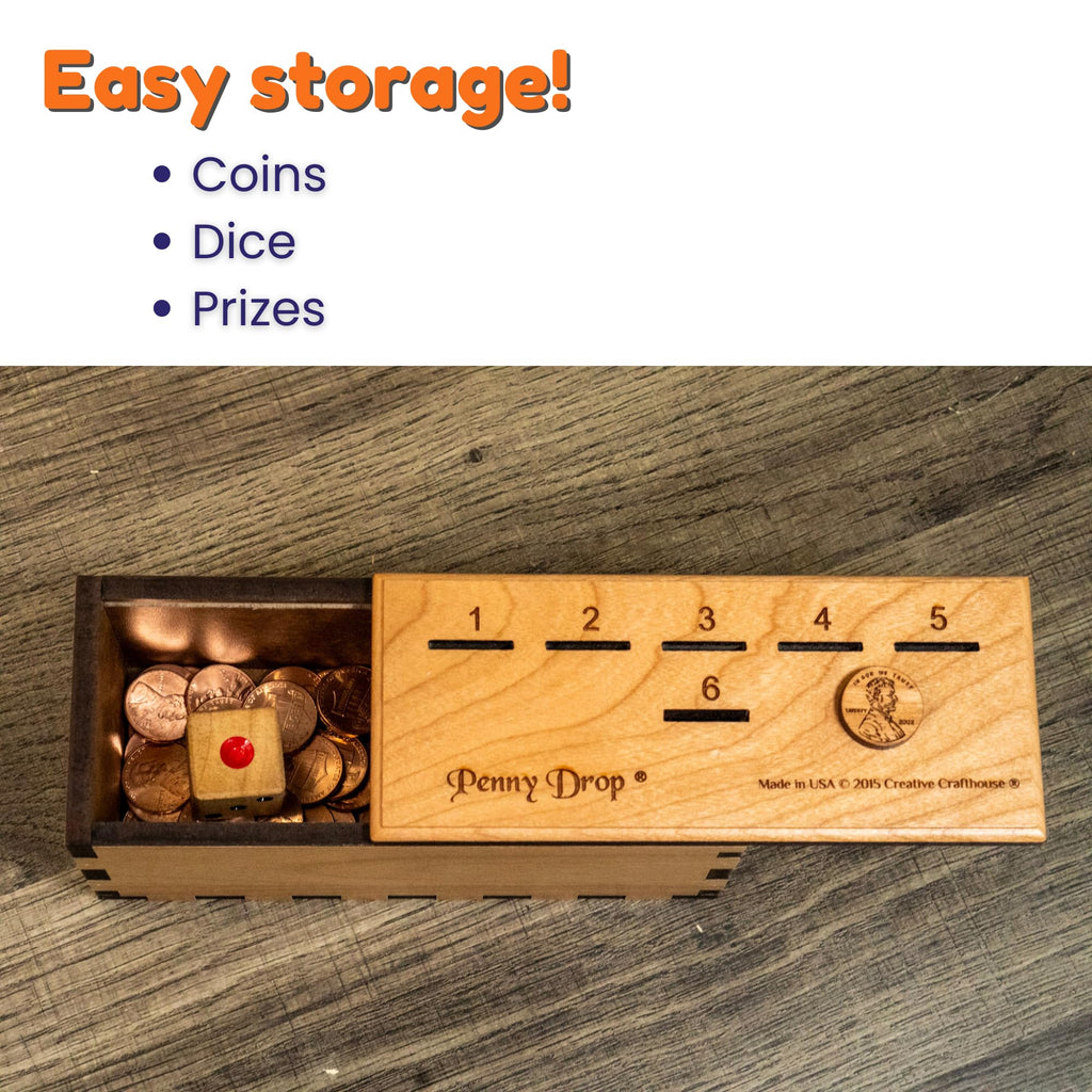 Personalized Penny Drop Game Premium - Personalizable with Laser Engraved Name - Made in the USA by Creative Crafthouse