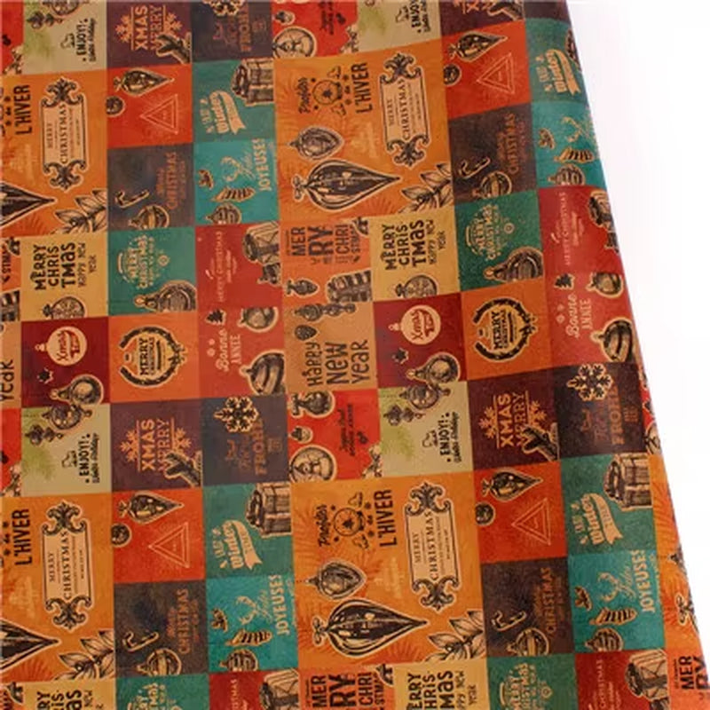 10Pcs 50X70Cm Christmas Gift Packing Paper Retro Style Kraft Paper Christmas Home Decoration New Year Party Supply
