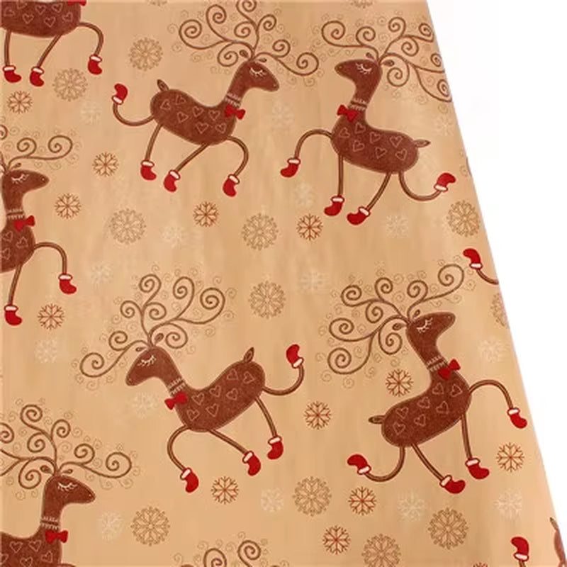 10Pcs 50X70Cm Christmas Gift Packing Paper Retro Style Kraft Paper Christmas Home Decoration New Year Party Supply