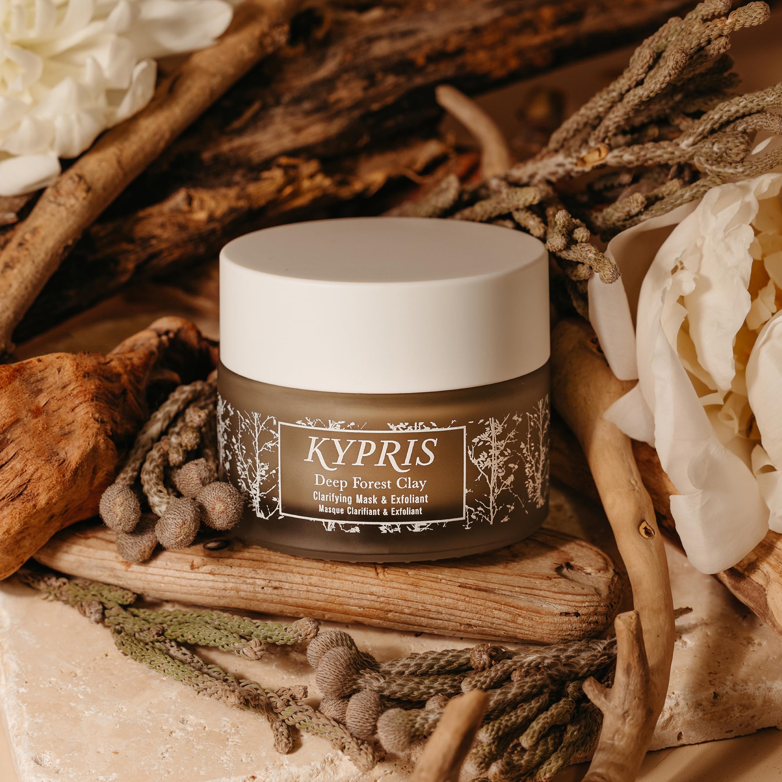 KYPRIS, Deep Forest Clay Clarifying Exfoliation Mask, Physical & Acid Exfoliation, Clarifying Clay & Soothing Botanicals (1.55 fl oz / 46 ml)