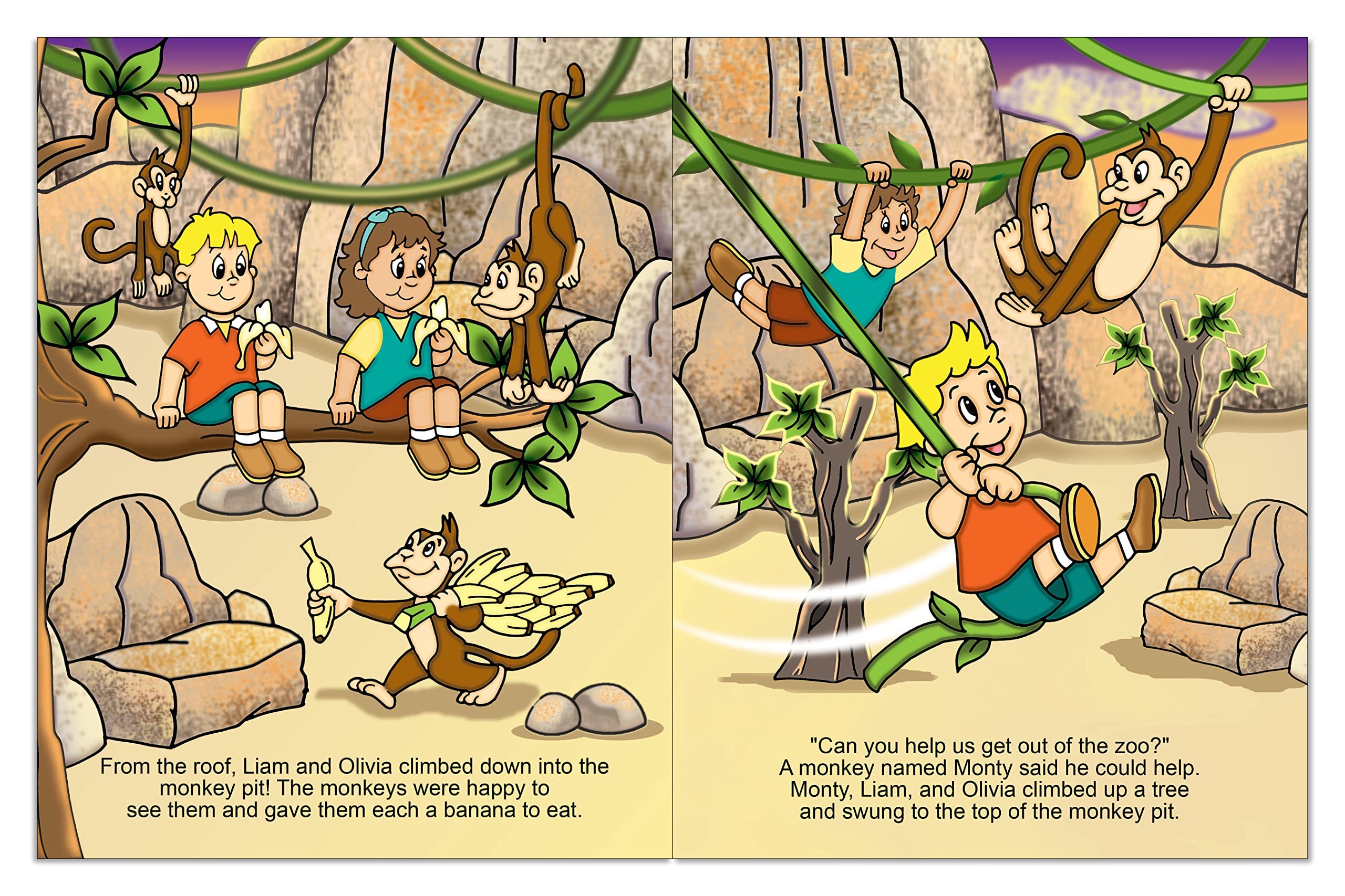 Personalized Children’s Zoo Adventure Storybook – Customize with Child’s Name, Hair Color, Gender, and Ethnicity | 28-Page 8.5” x 11” Paperback by First Time Books