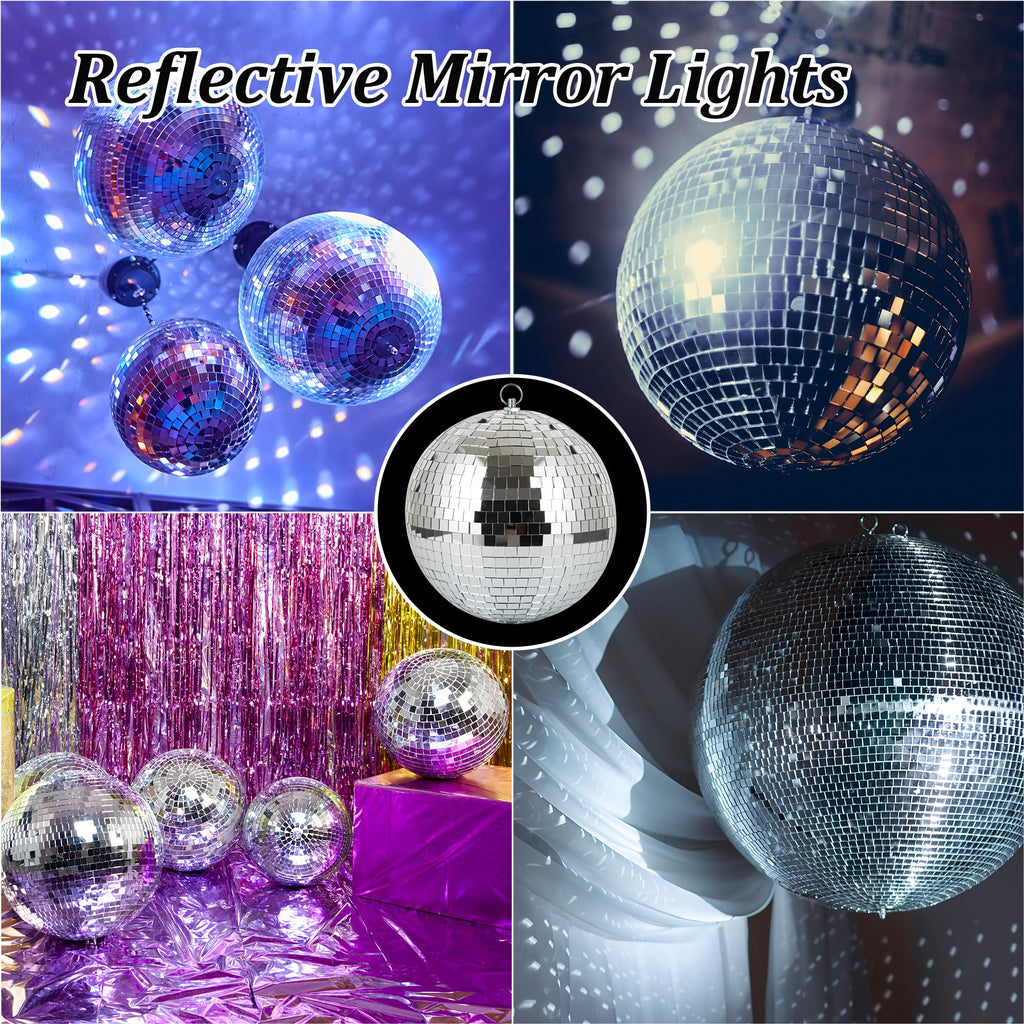 NuLink Disco Ball 12" Disco Ball Decor Hanging Disco Ball Mirror Ball for Party Decoration Wedding Home