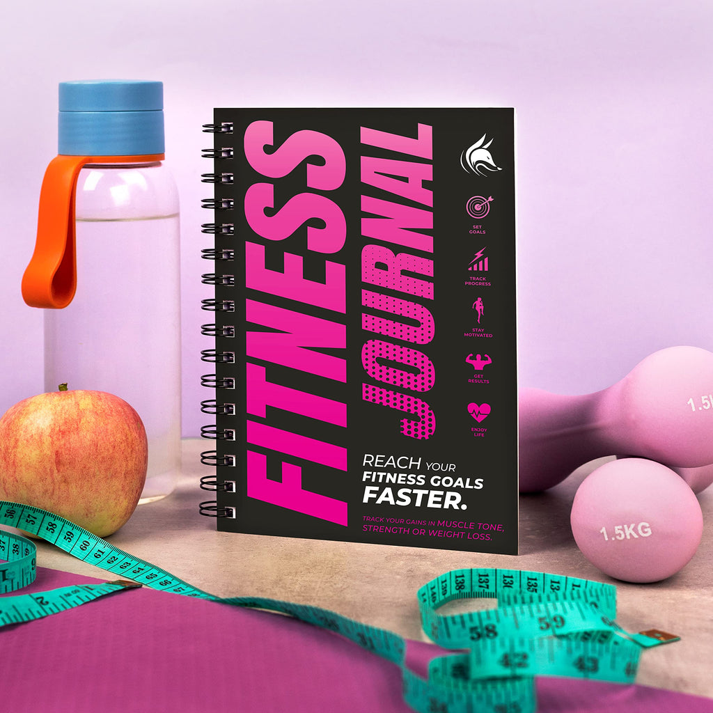 Clever Fox Fitness Journal Workout Log Book - Daily Fitness Planner Workout Journal for Women and Men. Spiral-Bound, Laminated Cover, Thick Pages, A5 (Pink)