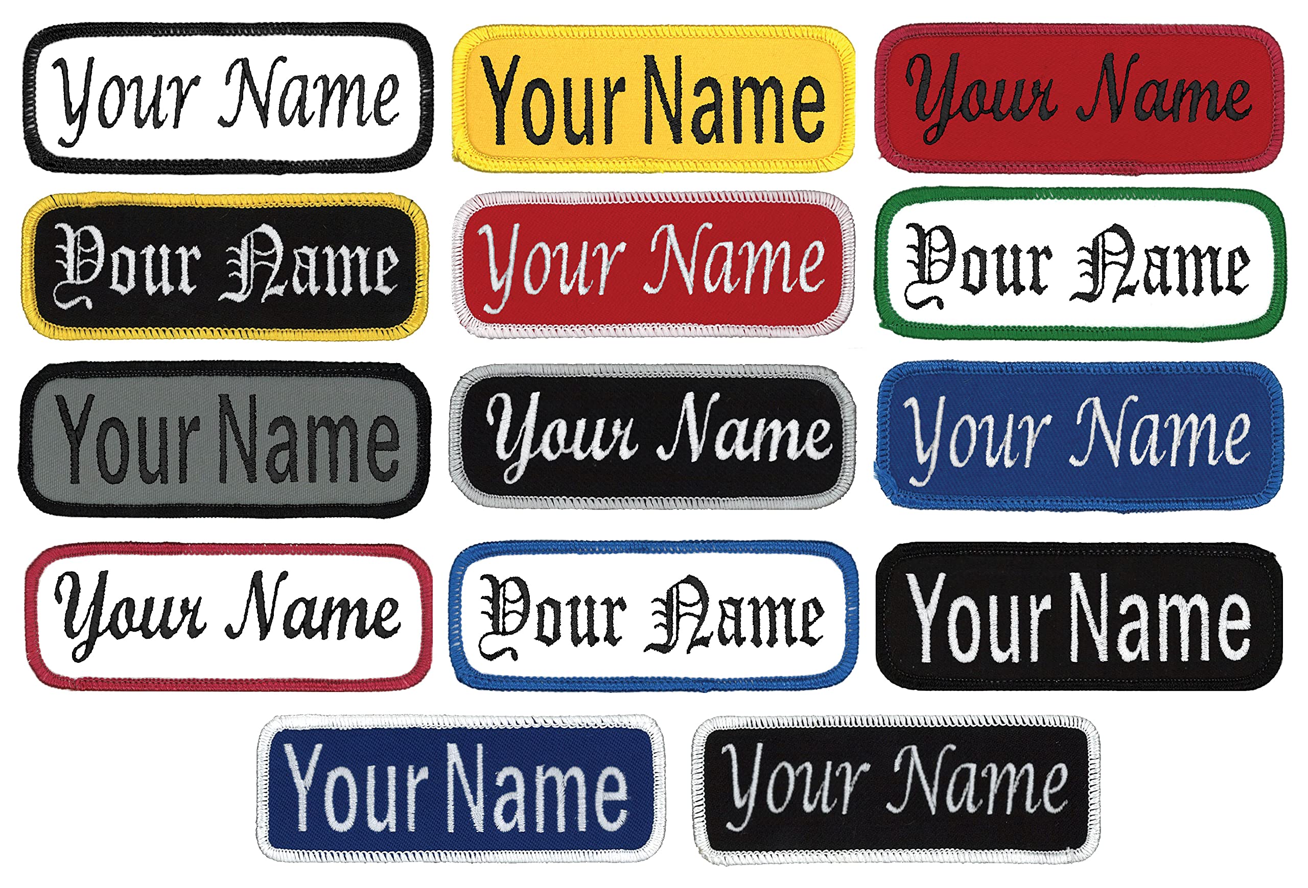 Name Patches Uniform or Work Shirt, Personalized, Embroidered New Styles New Fonts. Multiple Sizes to Choose from.