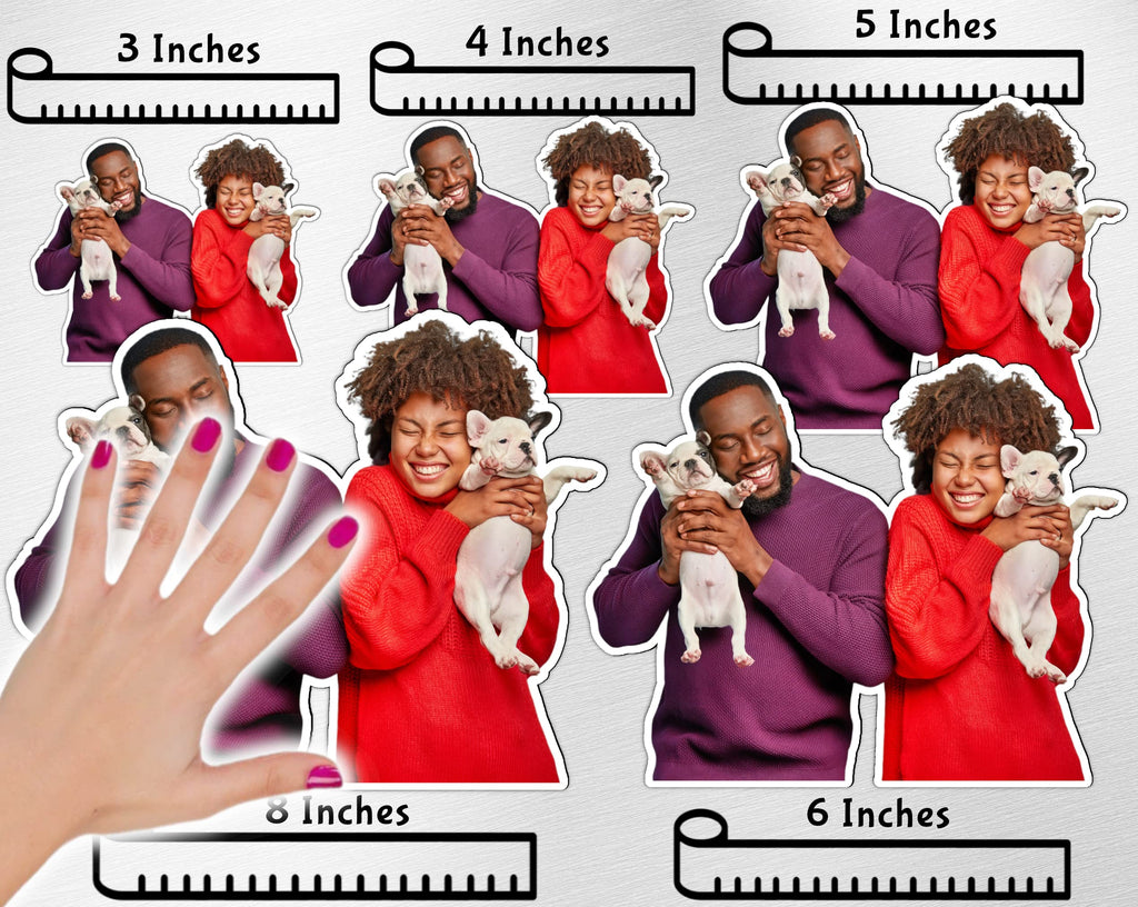 Personalized Pet Photo Cartoon - Die Cut Sticker or Magnet | Customized Stickers or Magnetic Pictures (Magnet)