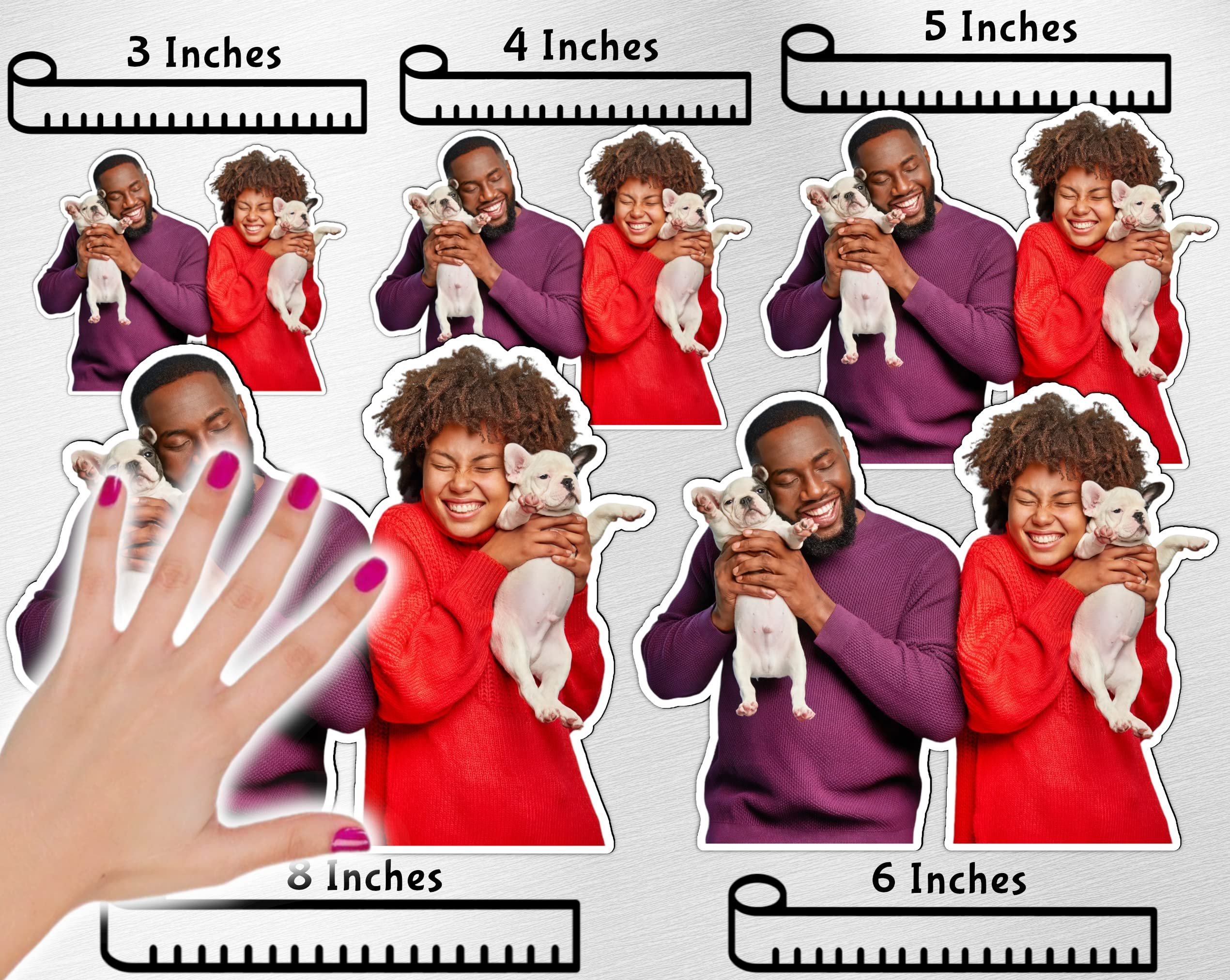 Personalized Pet Photo Cartoon - Die Cut Sticker or Magnet | Customized Stickers or Magnetic Pictures (Magnet)