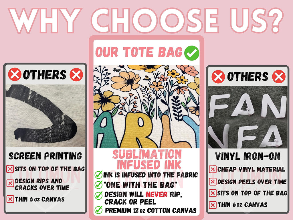 Personalized Custom Name Tote Bag - Custom Tote Shopper - Premium Canvas, Reusable, Eco-Friendly - Ideal Gift for Women, Bridesmaids, Teachers, Nurses - Customizable (Tote Bag Only)