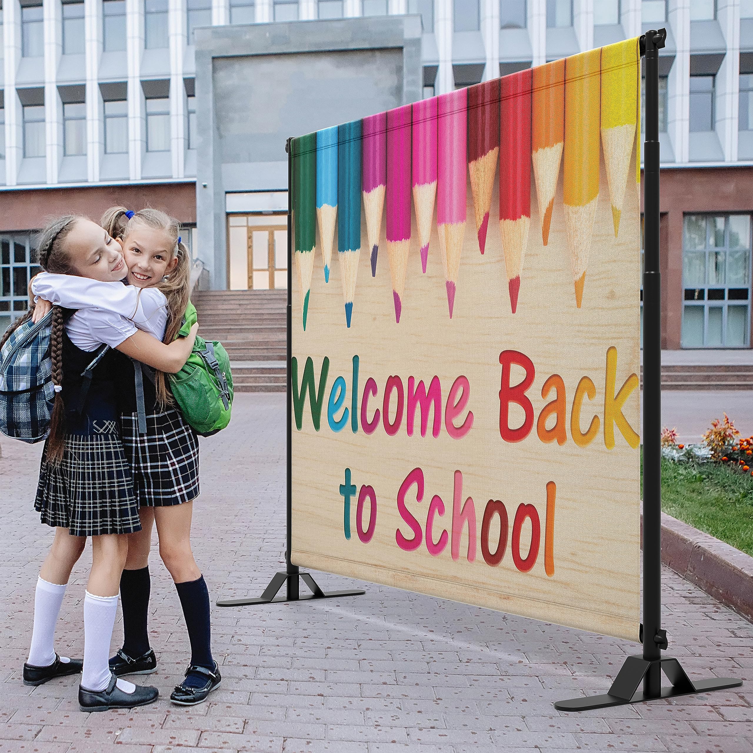 JJ'S PROMO Custom Step and Repeat Backdrop | 9ft Wrinkle Free Fabric Banner Stand Backdrop | Excluding Aluminum Thick Tube Stand (Optional) | Personalized backdrops for Events | Made in California