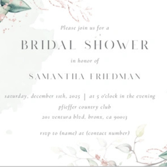 Wedding Party Invitations