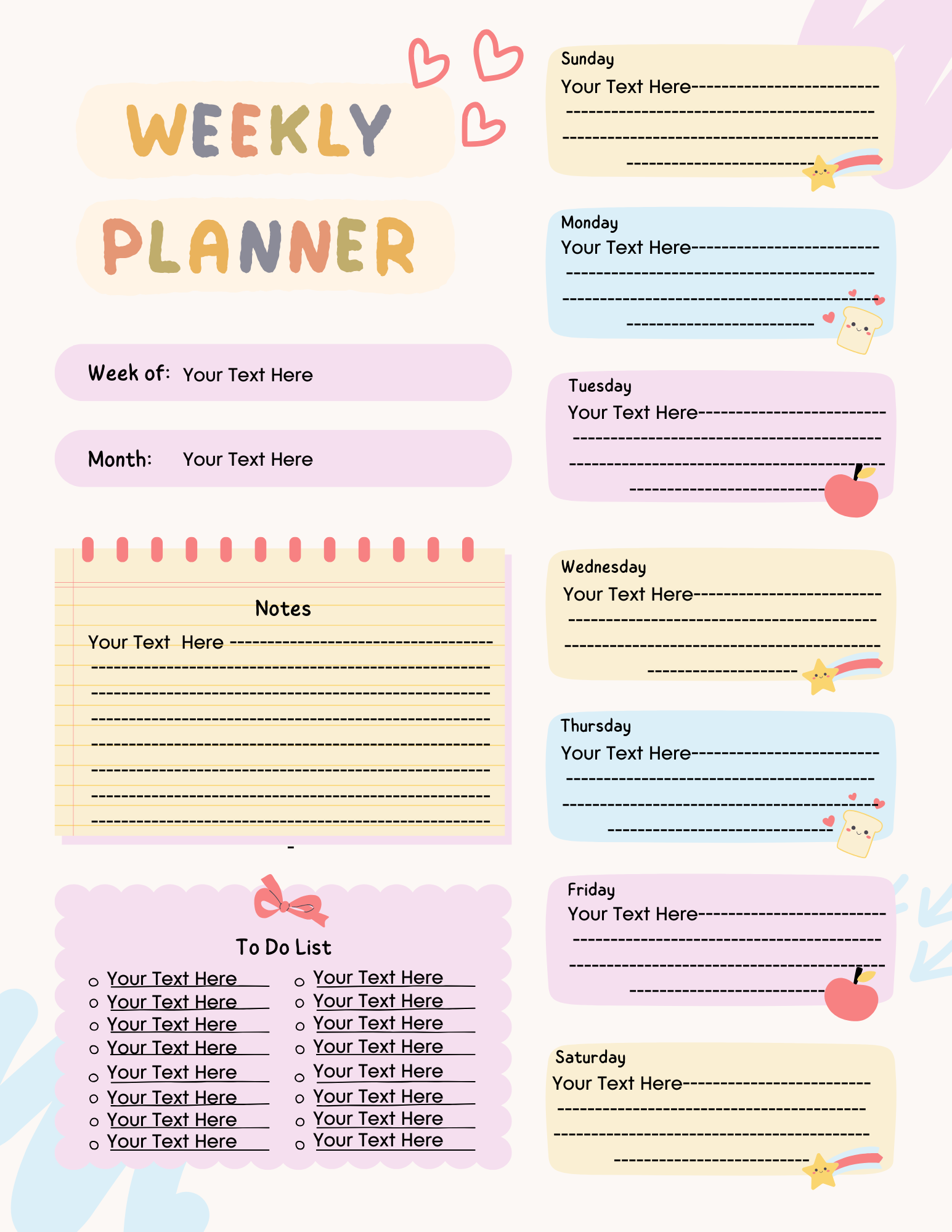 Ultimate Weekly Planner Template - Boost Your Productivity