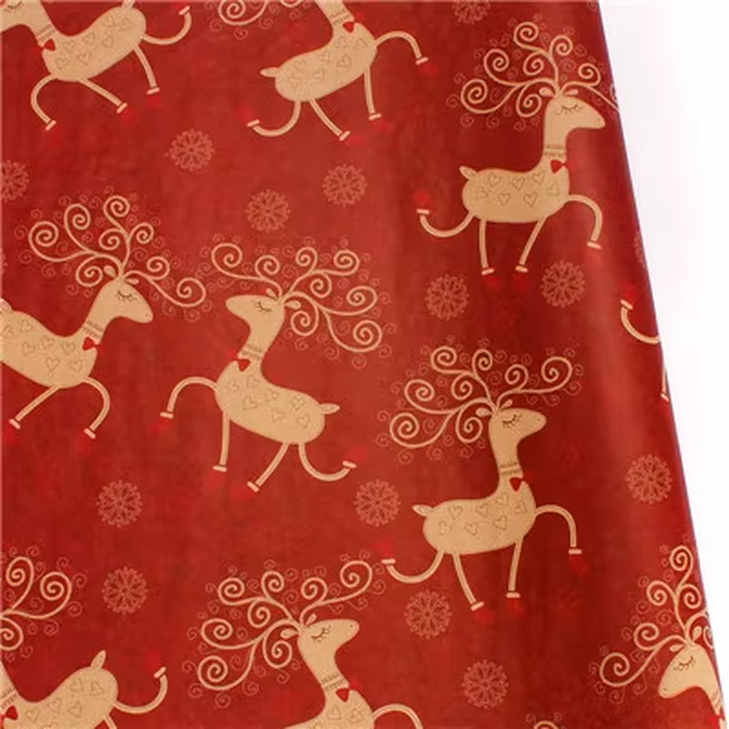 10Pcs 50X70Cm Christmas Gift Packing Paper Retro Style Kraft Paper Christmas Home Decoration New Year Party Supply